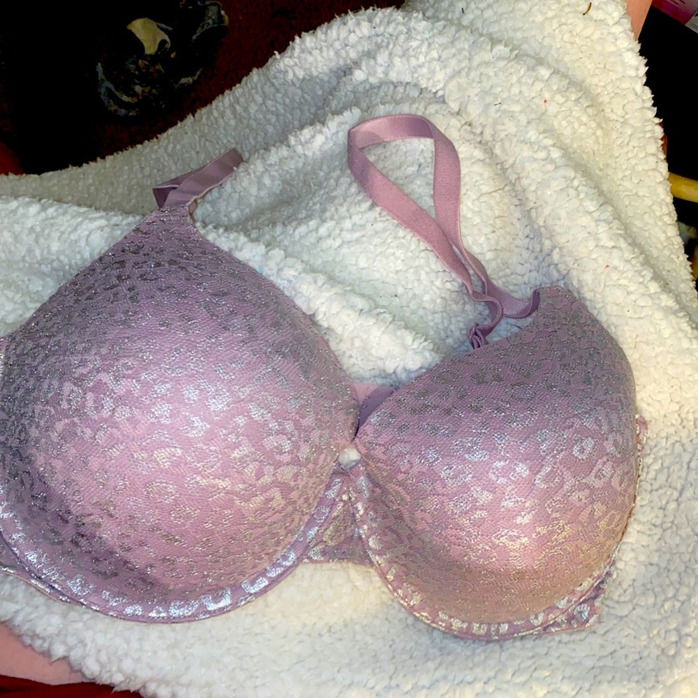 Cute cheetah print silver and purple bra... 💜